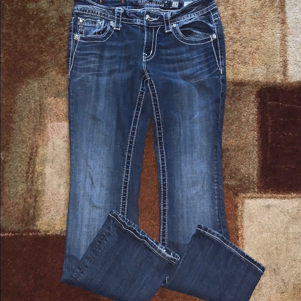 Miss Me Jeweled Boot Cut Jeans - Picture 1 of 6